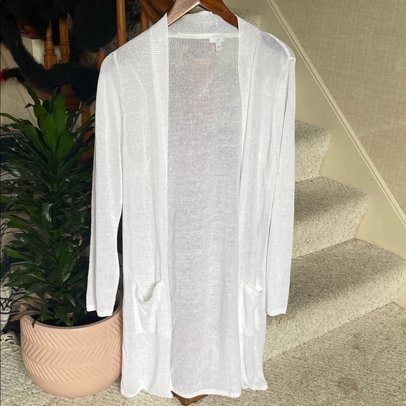 J Jill Linen Blend Coastal Cardigan - Picture 1 of 10